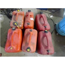 LOT OF 6 GAS CANS