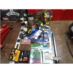 LOT INCLUDING, DRILL BITS, JIG SAW BLADES, MISC TOOLS, ETC…