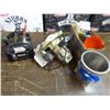 Image 1 : LOT INCLUDING, BATTERY CHARGER, SAW AND MISC ITEMS
