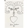Image 1 : Jean Cocteau French Cubist Ink on Paper