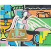Image 1 : Le Courbusier French-Swiss Modernist Oil on Canvas