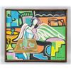 Image 2 : Le Courbusier French-Swiss Modernist Oil on Canvas