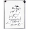 Image 2 : American Snoopy Cartoon Signed Ink on Paper