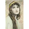 Image 1 : Gilt Framed European Watercolor Portrait of Girl