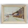 Image 2 : Illegibly Signed Canadian Oil on Canvas Landscape