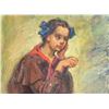 Image 3 : Russian Oil on Paper Portrait Signed Illegibly