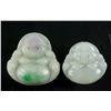 Image 1 : Burma Green Jadeite Happy Buddha Pendant 2PC