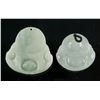 Image 2 : Burma Green Jadeite Happy Buddha Pendant 2PC
