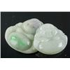Image 3 : Burma Green Jadeite Happy Buddha Pendant 2PC