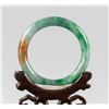 Image 4 : Burma Mixed Green and Brown Jadeite Carved Bangle