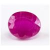 Image 1 : 10.75ct Oval Cut Pink Ruby Gemstone AGSL