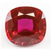 Image 1 : 12.55ct Cushion Cut Blood Red Ruby Gemstone GGL