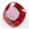 Image 2 : 12.55ct Cushion Cut Blood Red Ruby Gemstone GGL