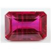 Image 1 : 13.70ct Emerald Cut Pinkish Red Ruby Gemstone GGL