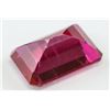 Image 3 : 13.70ct Emerald Cut Pinkish Red Ruby Gemstone GGL