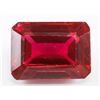 Image 1 : 38.85ct Emerald Cut Blood Red Ruby Gemstone GGL