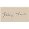 Image 1 : Patsy Cline Autographed Cut Card JSA Letter