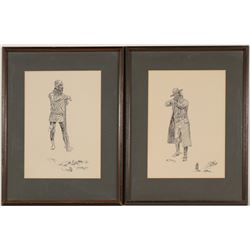 Charles Russell Prints (11, Framed)  #91187