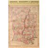 Image 1 : Map of Arkansas, Mississippi & Louisiana  #59627