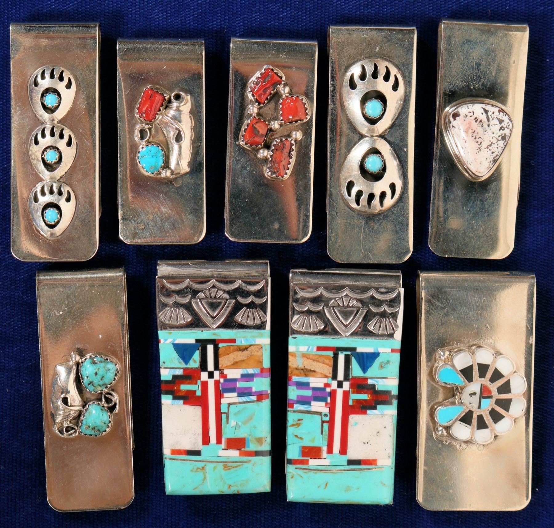 Native American Money Rocks Native American/ Money Clips / 9 Items. #109741 - Holabird Western ...