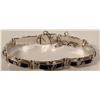 Image 1 : Navajo lapis, opal, and silver bracelet  #109103
