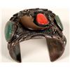 Image 2 : Navajo Style Sterling Silver Bear Claw Bracelet  #109479