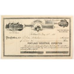 Portland  Industrial Exposition stock  #82741