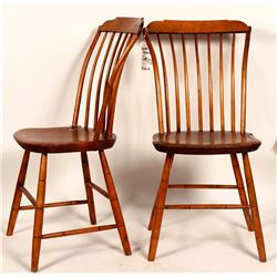 Two Antique Wooden Chairs  #109349