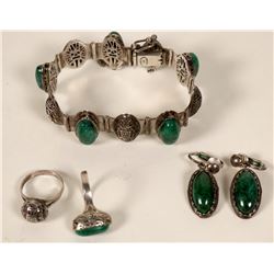 Set of Chrysoprase Jewelry  #109112