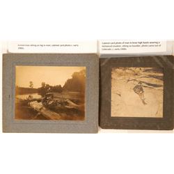 Two Cabinet Card Photos of Armed Men  #110399