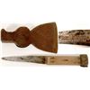 Image 1 : Antique Iron Axe Head and B. Worth and Sons Sheffield Knife   #110638