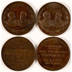 1909 Taft-Diaz Meeting Copper Medals  #110967
