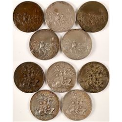 1910 Centennial of Mexico Medals (5)  #110961