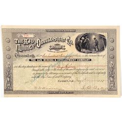 Ajo Mining & Development Co. Stock Certificate  #100893