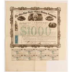 Oro Fino Gold and Silver Mining Company Bond, 1865   #90426