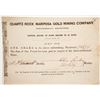 Image 1 : Quartz Rock Mariposa Gold Mining Company Stock  #86039