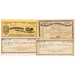 Placer County Mining Stock Certificates  #104415