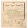 Image 1 : Lady Bryan Mining Company Bond Printed by G.T. Brown  #91548