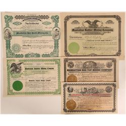 Rare Manhattan, Nevada Stock Group #4  #110331