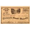 Image 1 : Eldorado Wood and Flume Co. Stock Issued to Ogden Mills, son of Capitalist Darius Mills  #110678