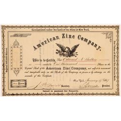 American Zinc Co Stock  #108108