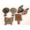 Image 1 : Antique Flat Irons & Trivets /  6 Items.  #109717
