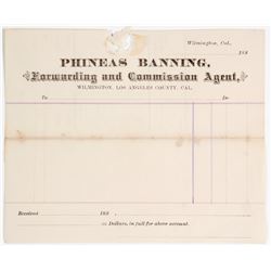 Phineas Banning Billhead  #64071