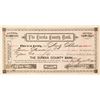 Image 1 : Eureka County Bank Stock Certificate, 1895  #63067