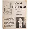 Image 1 : Large Cardboard Broadside Ad for Jack McCloskey talking about Harold's Club  #49728