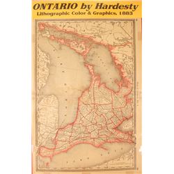 Ontario Map by Hardesty  #59635