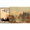 Image 1 : Photo & Silhouette  / Mountains & Hunting /  2 Items.  #105390