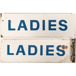 "Ladies Room" Porcelain Sign  #110278