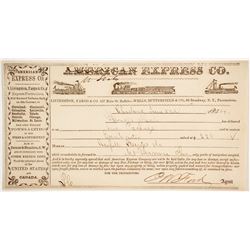 Bank Note Shipping Receipt, 1854  #88844