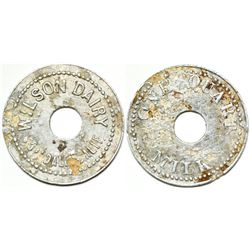 Wilson Dairy Token  #82410